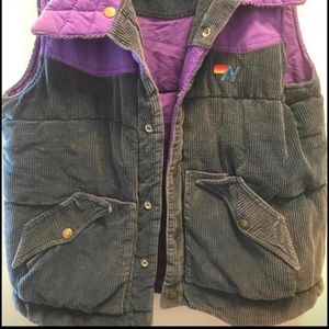 Retro reversible 80s style ski vest